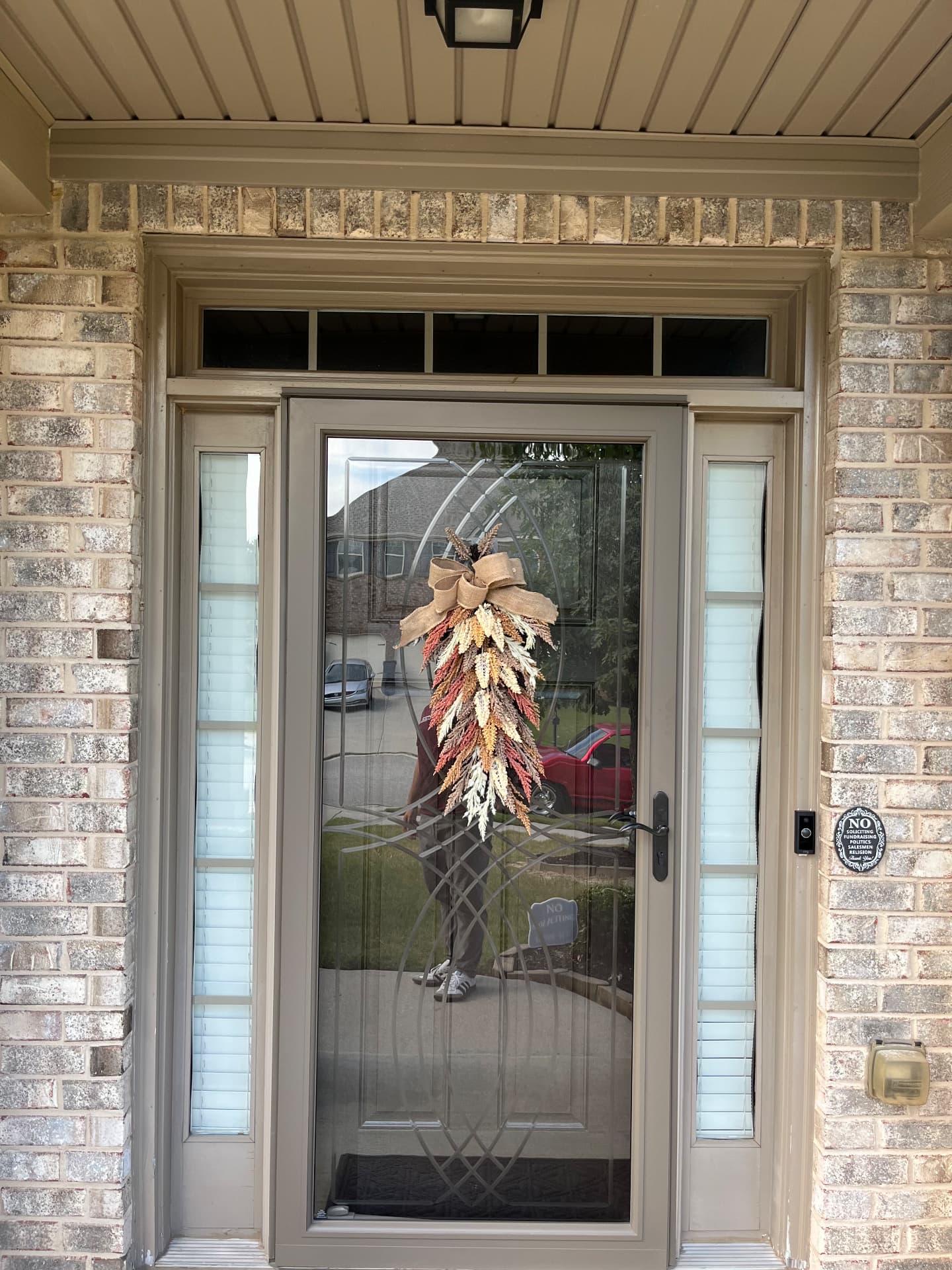 Residential front door and sidelight window tinting in Grayson, GA